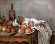 Paul Cezanne Onions and Bottle oil painting reproduction